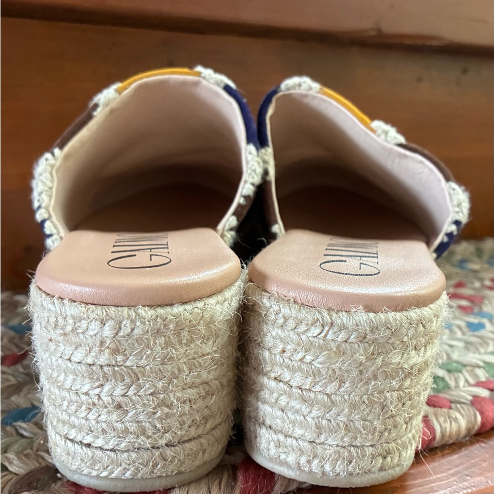 Gaimo Patchwork Suede Espadrille Clogs Women’s size EU37 US6.5 Made in Spain - Picture 6 of 16